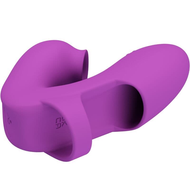 PRETTY LOVE - VIBRATORE DA DITA ATHENA CON STIMOLATORE CLITORIDEO VIOLA 3
