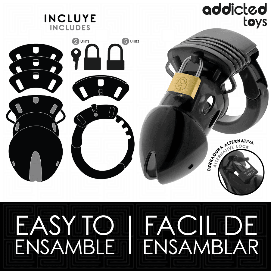 ADDICTED TOYS LOCKED - CHASTITY DEPTHS PENIS CAGE 7.5 CM 4