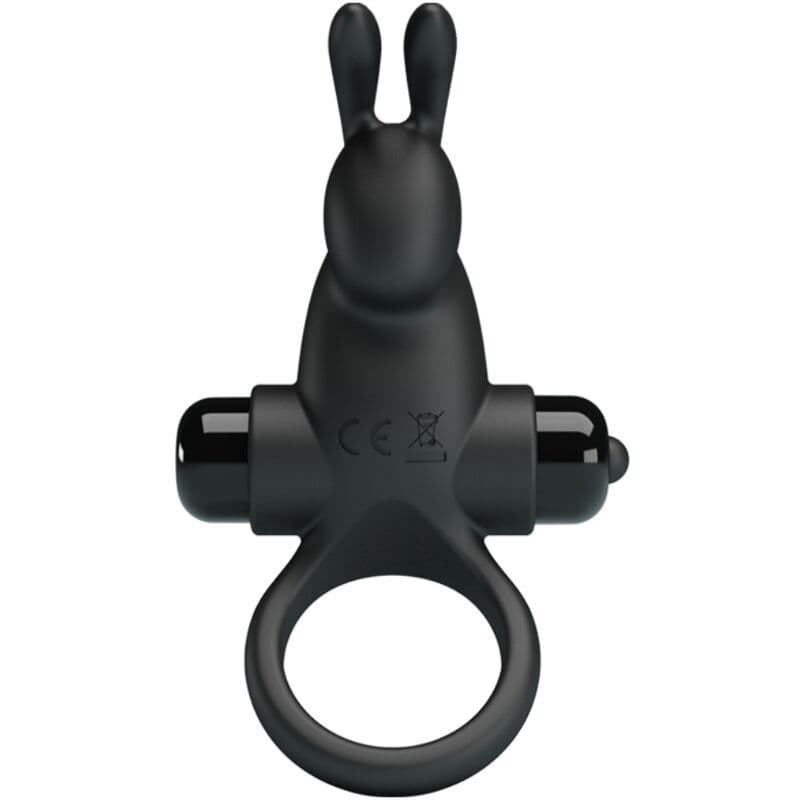 PRETTY LOVE - VIBRATING RING + RABBIT CLITORIS STIMULATOR 10 VIBRATIONS BLACK 2