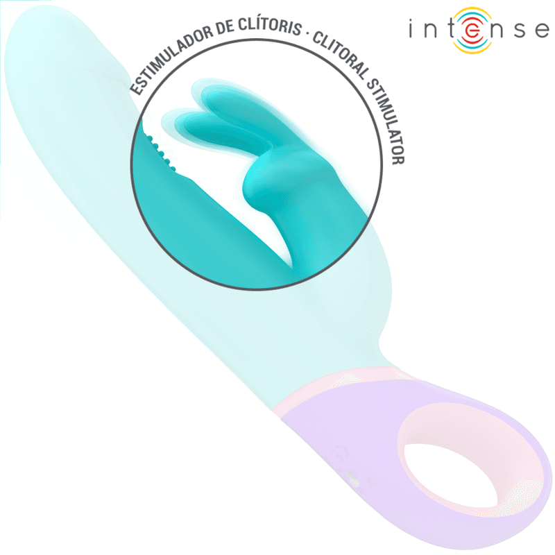 INTENSE - MONICA RABBIT VIBRATOR WITH ROTATING G-SPOT STIMULATOR BLUE 3