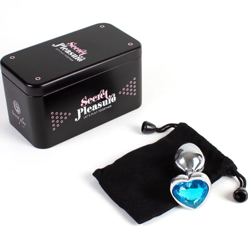 SECRETPLAY - METAL BUTT PLUG BLUE HEART SMALL SIZE 7 CM 4