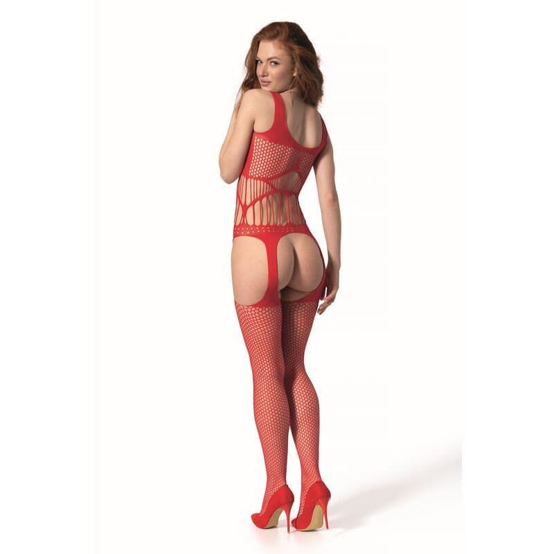 PASSION - BS 106 BODYSTOCKING RED ONE SIZE 2