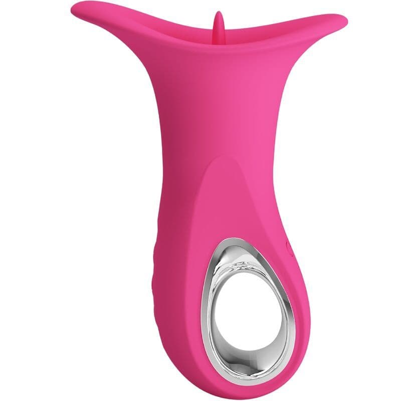 PRETTY LOVE - CLYDE VIBRATORE ORALE LINGUA VIBRANTE 12 VIBRAZIONI ROSA 4