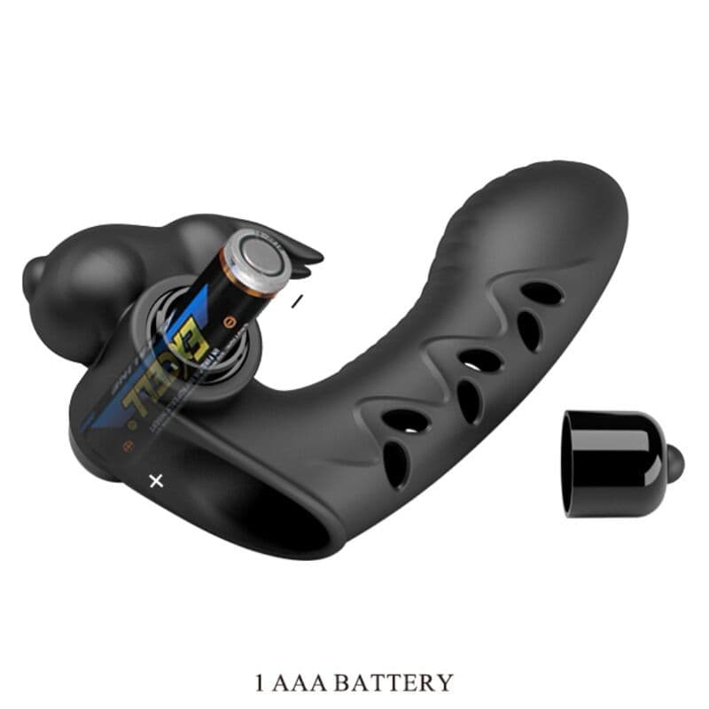 PRETTY LOVE - VANCE BLACK VIBRATOR ZAJČEK, NASTAVEK ZA PRST 4