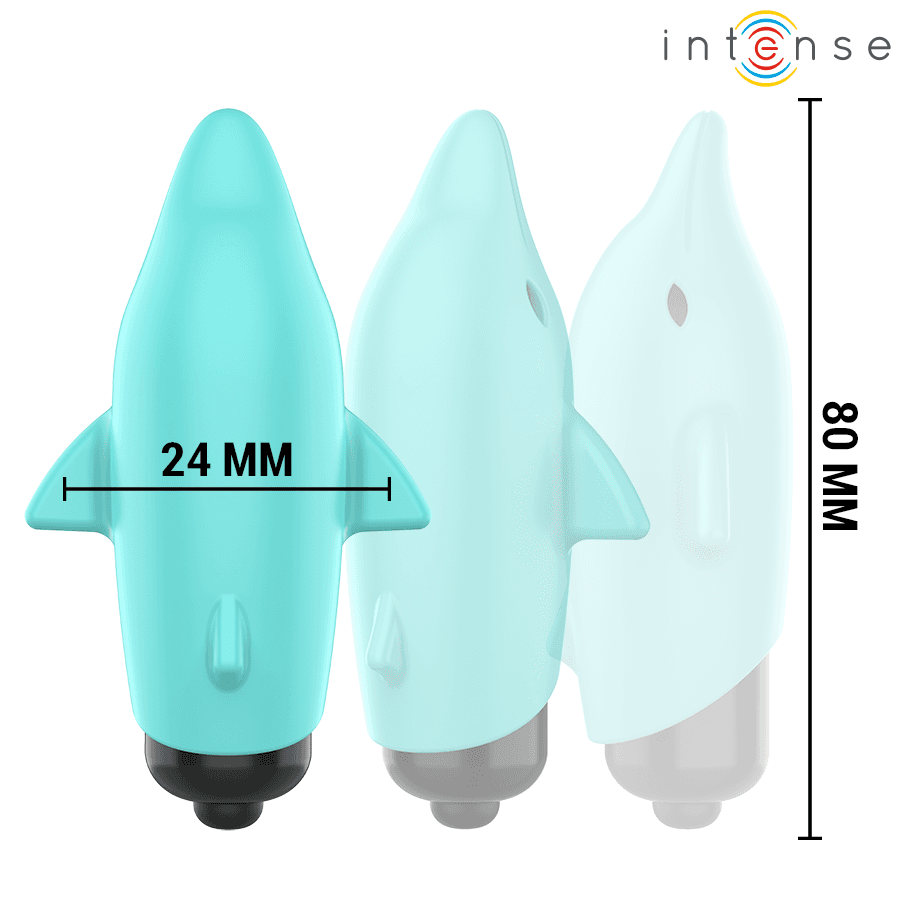 INTENSE - ECHO VIBRATING BULLET DOLPHIN BLUE 8 X 4.7 CM 2