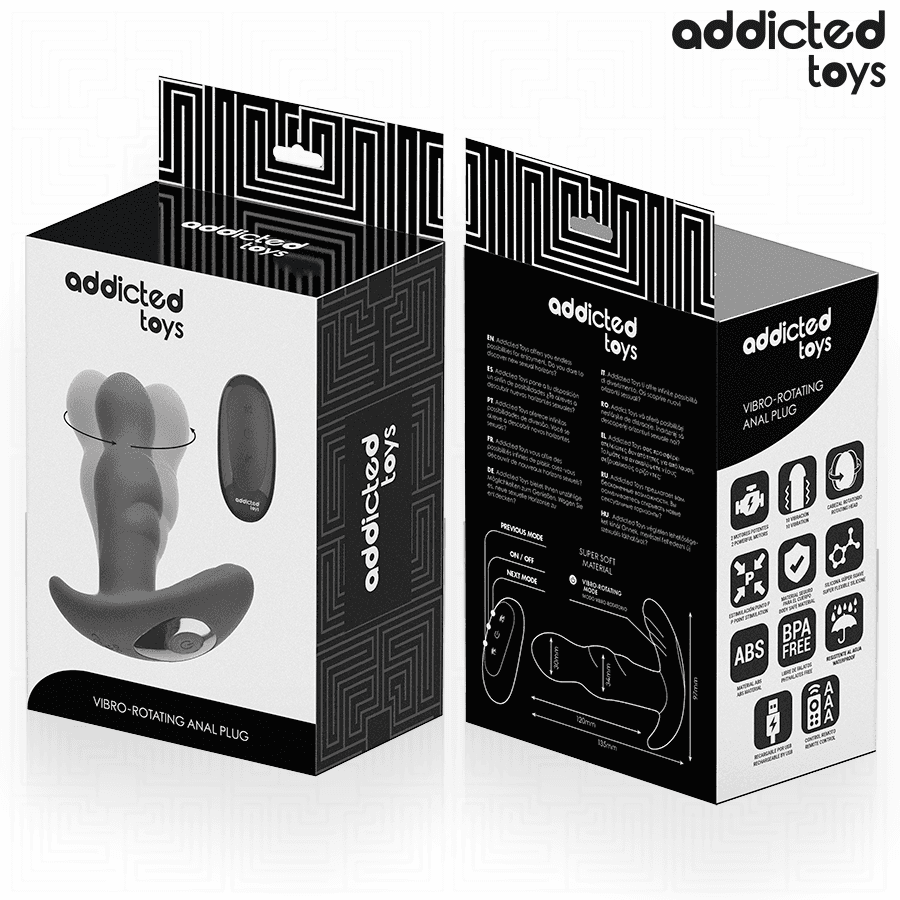 ADDICTED TOYS - TAPPO ANALE ROTANTE E VIBRANTE CON TELECOMANDO 3