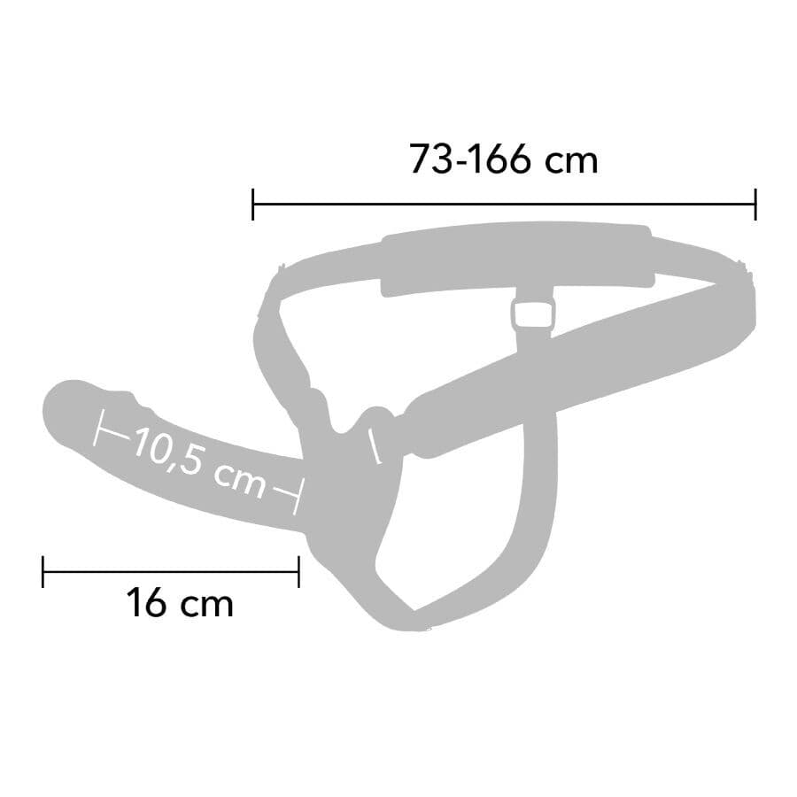 HIDDEN DESIRE - INFERNO VIBRANTE GUAINA PER PENE STRAP-ON 16 CM 2