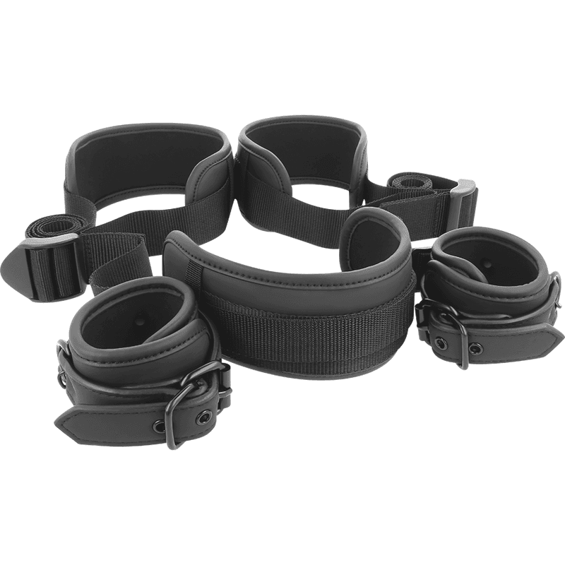 FETISH SUBMISSIVE - POSITION MIT OFFENEN BEINEN UND HANDSCHELLEN MIT NOPRENE-FUTTER 3