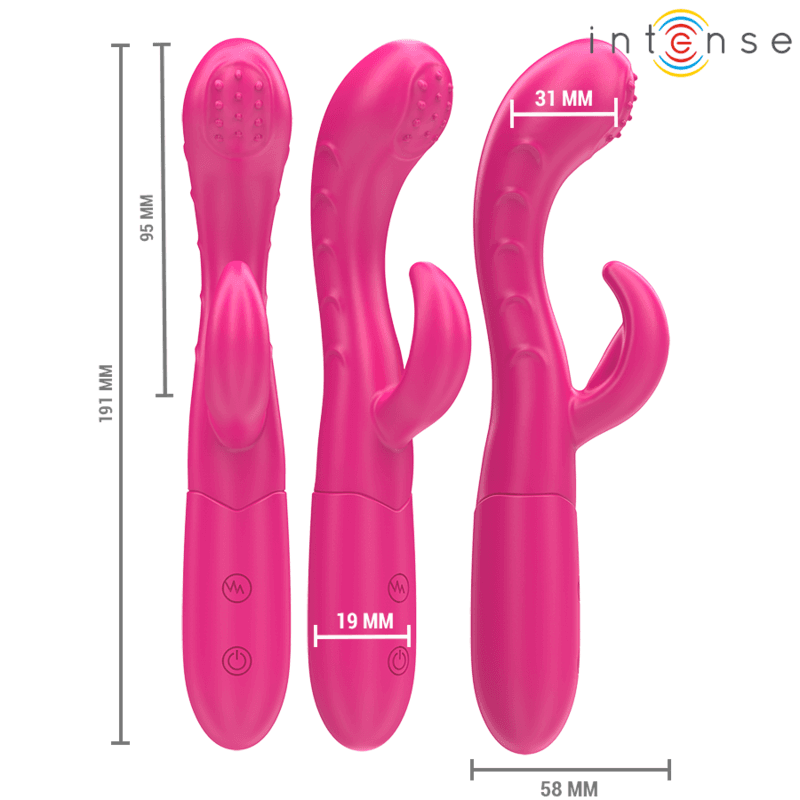 INTENSE - AMARA VIBRATOR SA STIMULATIVNIM JEZIČKOM 10 VIBRACIJA RUŽIČASTI 2