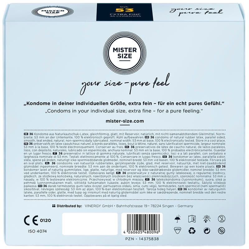 MISTER SIZE - CONDOM SIZE M 53 MM (36 UNITS) 3