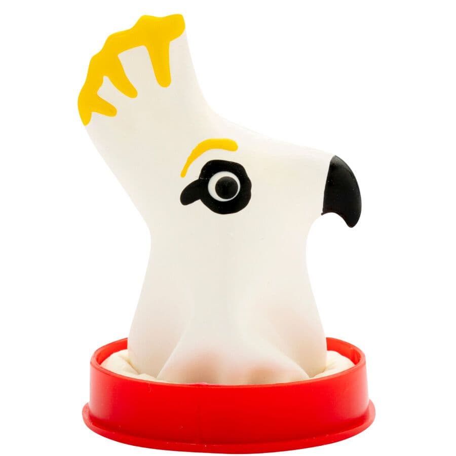 CONDOMERIE - HANDPAINTED NOVELTY CONDOMS PARROT WHITE 2