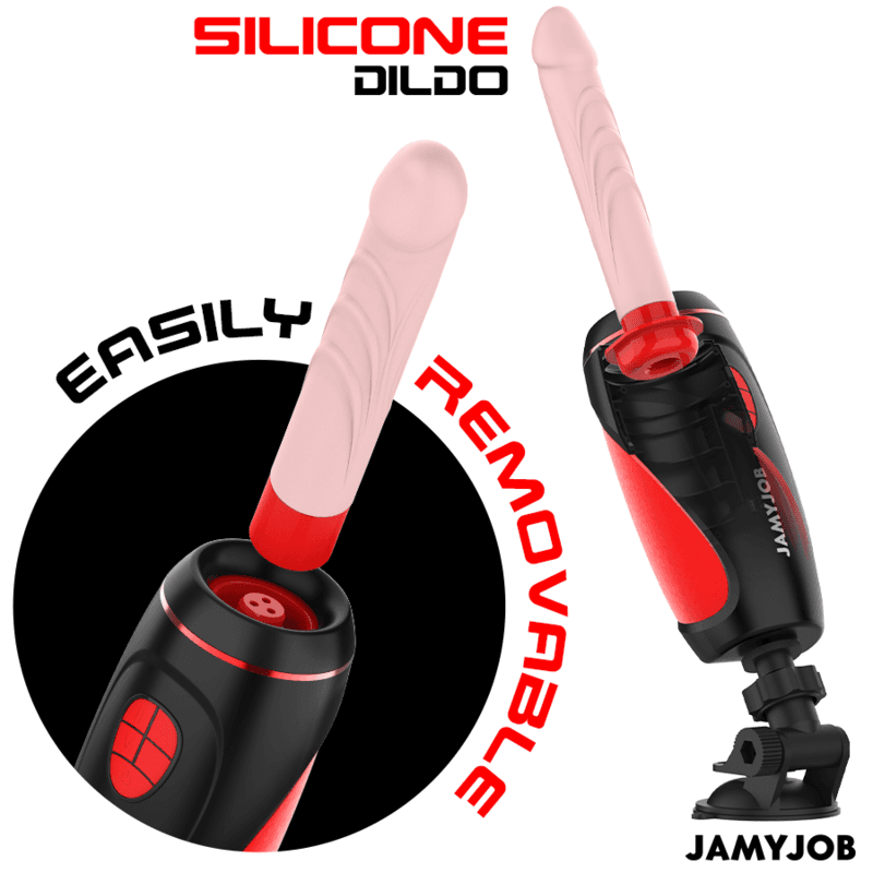 JAMYJOB - PYSTON BASE MASTURBATORE AUTOMATICO CON DILDO TELECOMANDO 4
