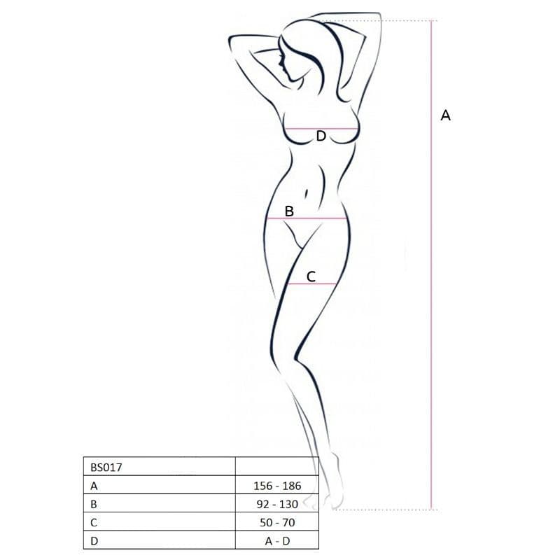 PASSION - WOMAN BS017 BODYSTOCKING SCHWARZ EINE GRÖSSE 2