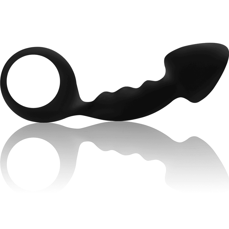 OHMAMA - RIBBED ANAL PLUG WITH RING 2