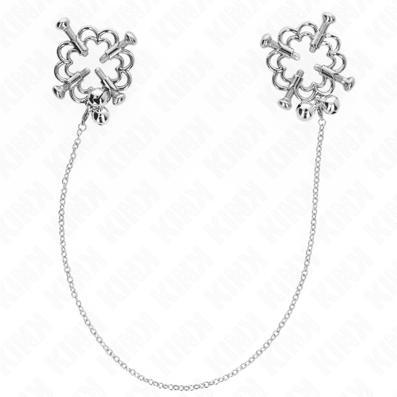 KINK - METAL FLOWER NIPPLE CLAMPS WITH CHAIN 2