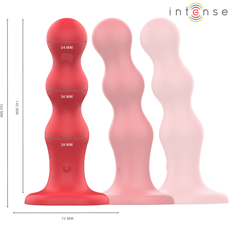 INTENSE - CODY VIBRATOR WITH SUCTION CUP RED REMOTE CONTROL 2