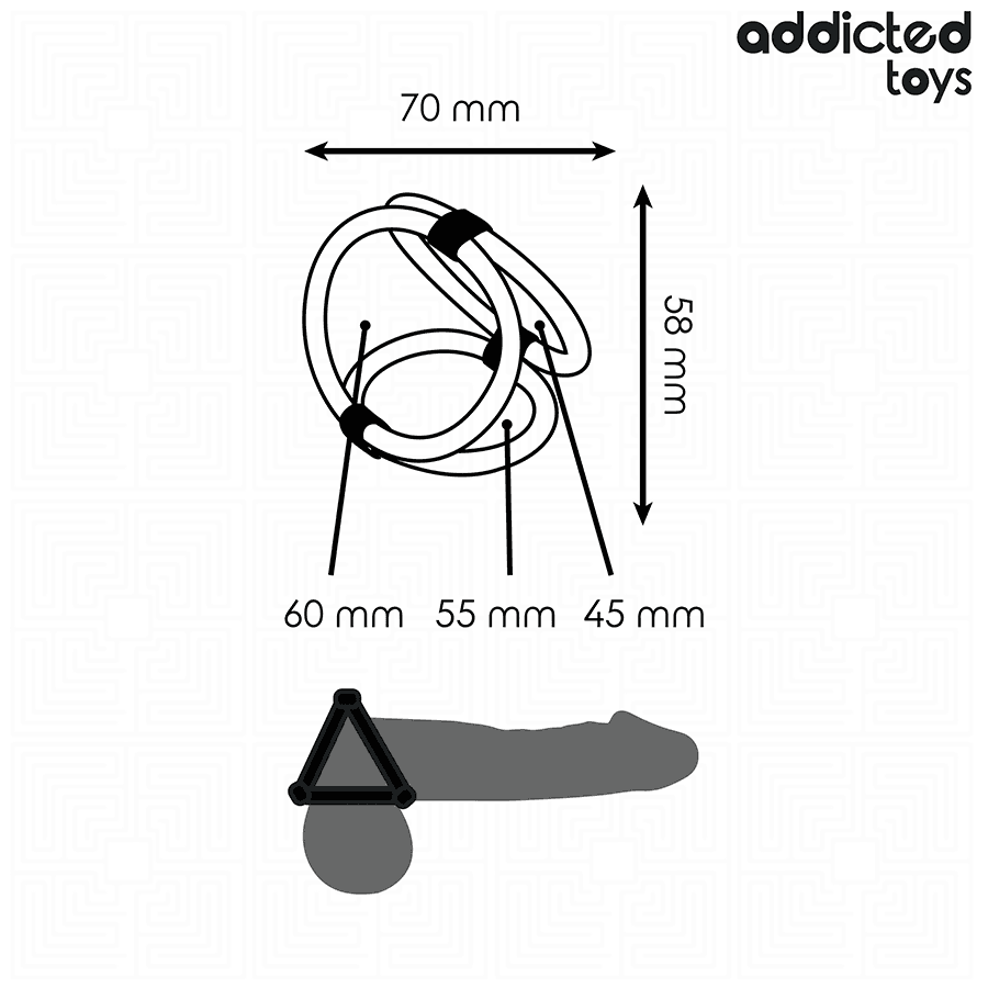 ADDICTED TOYS - TROSTRUKI PRSTEN ZA PENIS 4