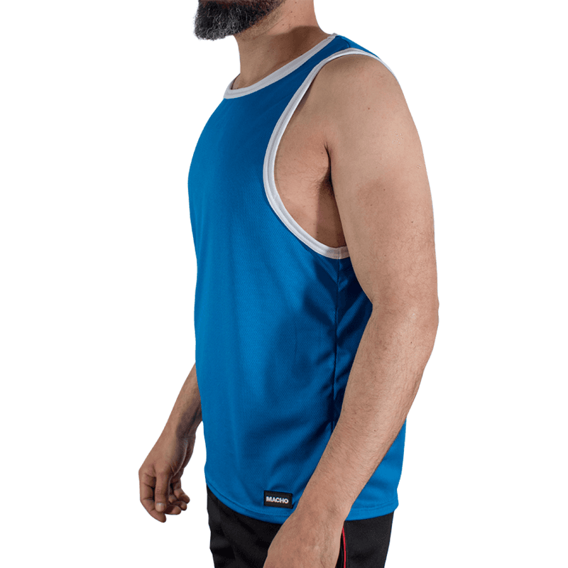 MACHO - CMV002 BLAUES GYM-T-SHIRT S/M 2