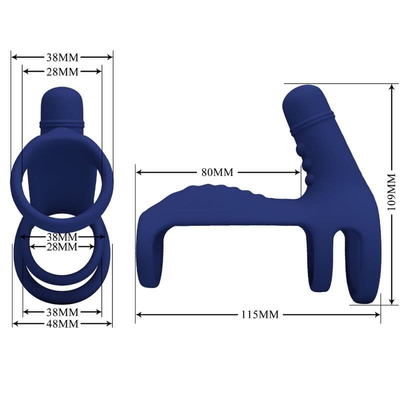 PRETTY LOVE - ELISH VIBRATIONSRING MIT VERLNGERUNG BLAU 4