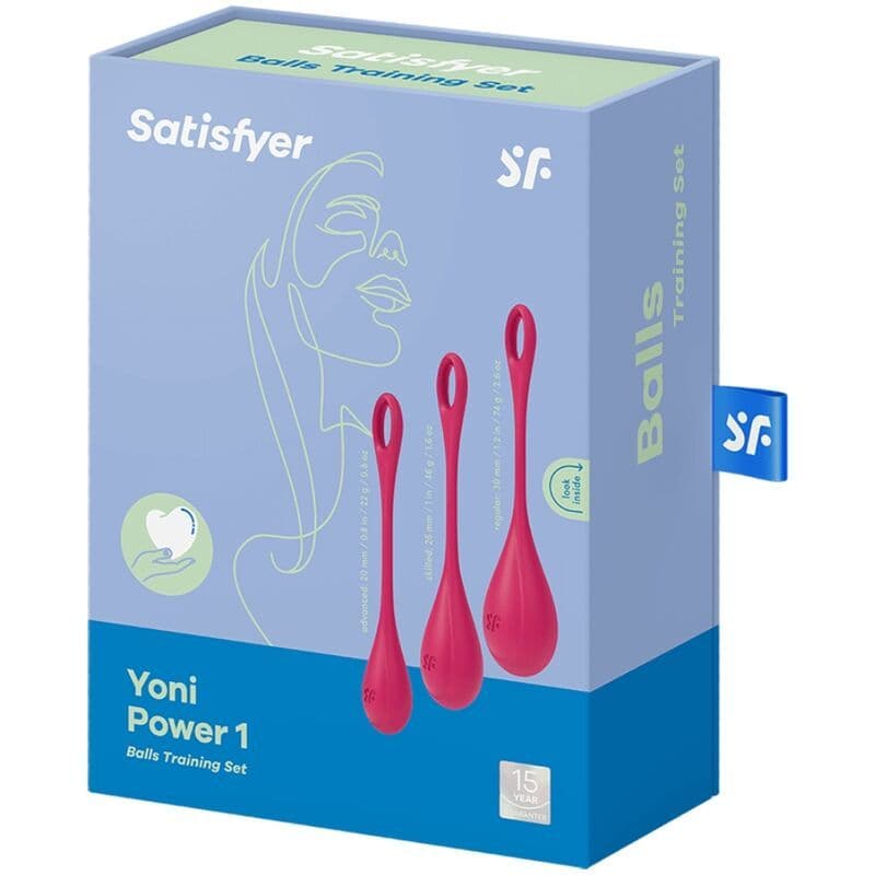 SATISFYER - YONI POWER 1 TRAINING SET RED 4
