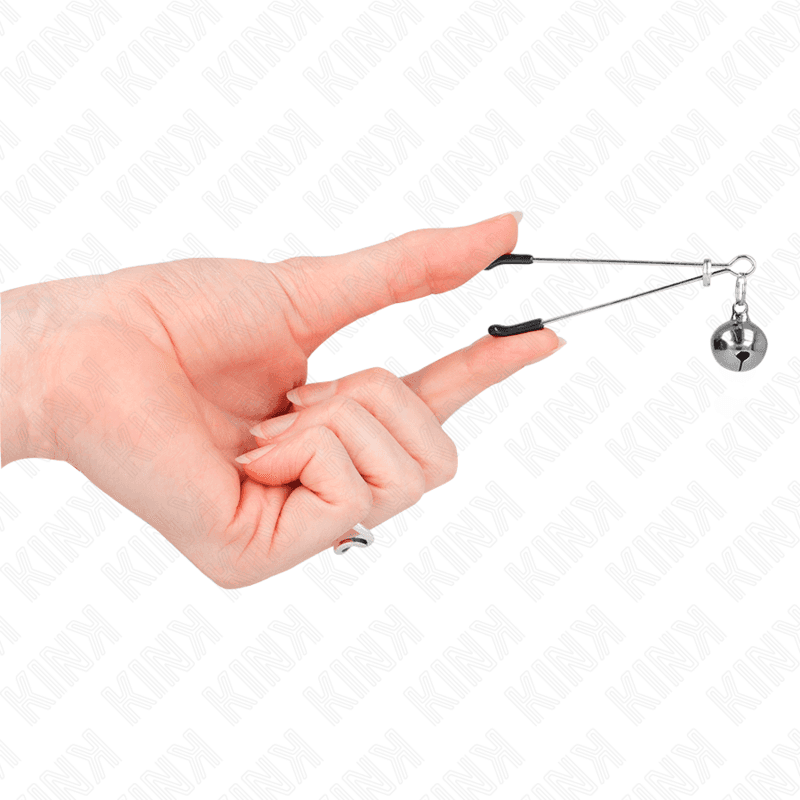 KINK - THIN BELL NIPPLE CLAMPS SILVER 7 CM 4