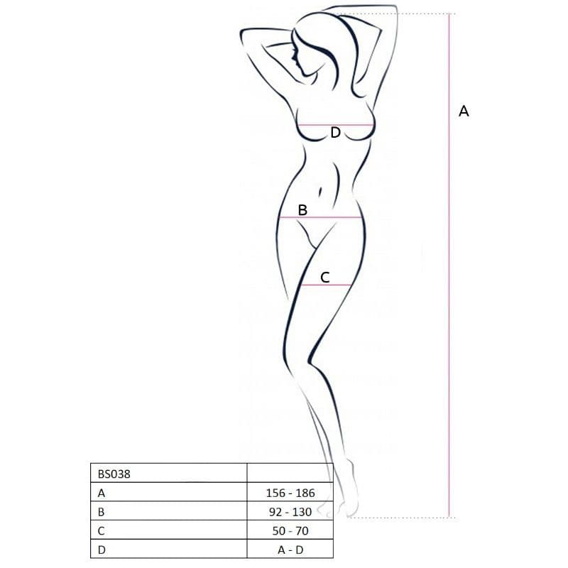 PASSION - DONNA BS038 BODYSTOCKING NERO TAGLIA UNICA 3