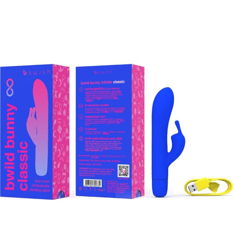 B SWISH - BWILD BUNNY INFINITE CLASSIC POLNILNI VIBRATOR, MODER SILIKON 3