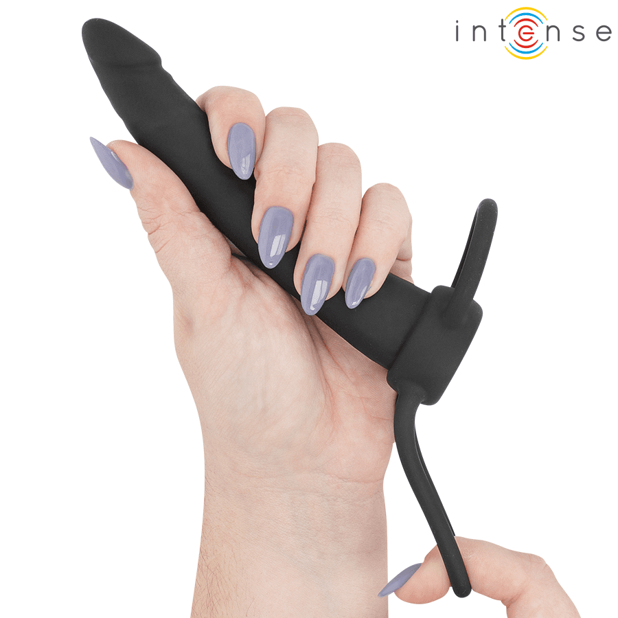 INTENSE - Lucas analni dildo s penisnim i testisnim prstenom silikon 4