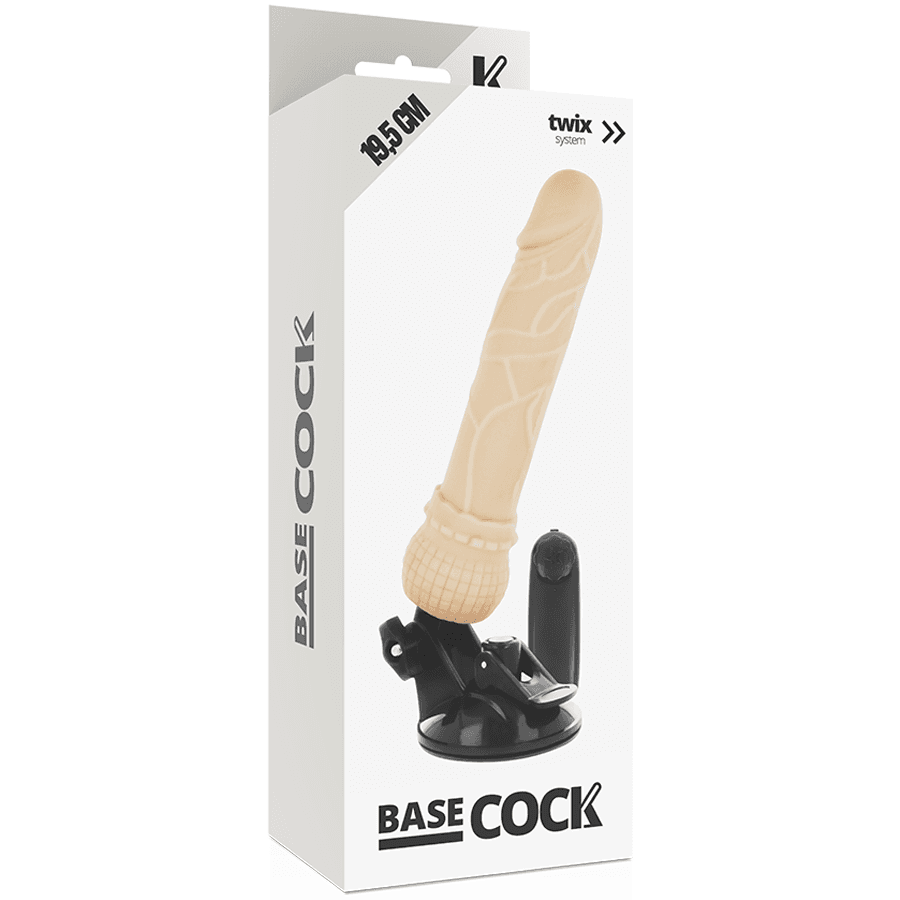 BASECOCK - REALISTIC VIBRATOR REMOTE CONTROL FLESH 19.5 CM -O- 4 CM 4