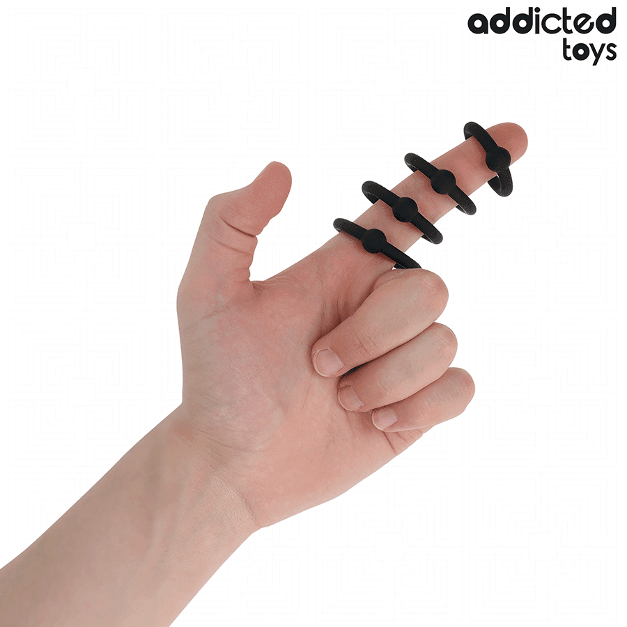 ADDICTED TOYS - SET SILIKONSKIH KOMPRESIJSKIH PRSTENOVA ZA PENIS 2