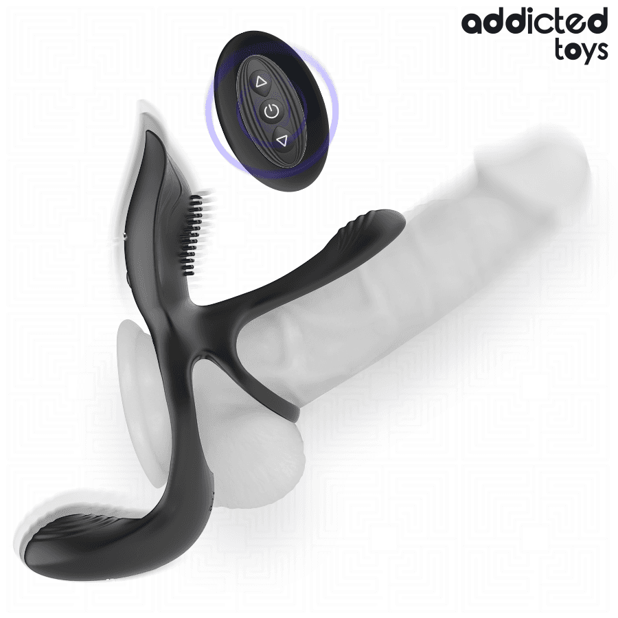 ADDICTED TOYS - DVOJNI OBROČEK ZA PENIS S STIMULATORJEM KLITORISA 3