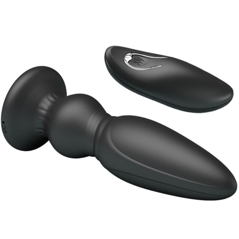 MR PLAY - POTENTE VIBRATORE TELECOMANDO PLUG ANALE NERO 4