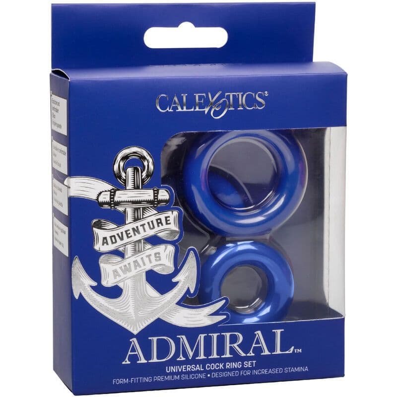 CALEXOTICS - ADMIRAL COCK RING SET KOMPLET PRSTENOVA ZA PENIS, PLAVI 4