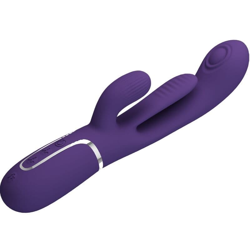 PRETTY LOVE - SHANIA TROSTRUKI VIŠEFUNKCIJSKI VIBRATOR SA ZEČIĆEM, LJUBIČASTI 4
