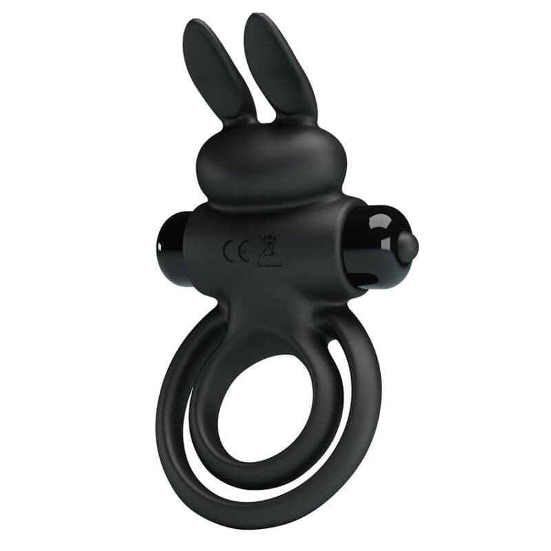 PRETTY LOVE - VIBRATOR III RABBIT RING FOR BLACK PENIS 2