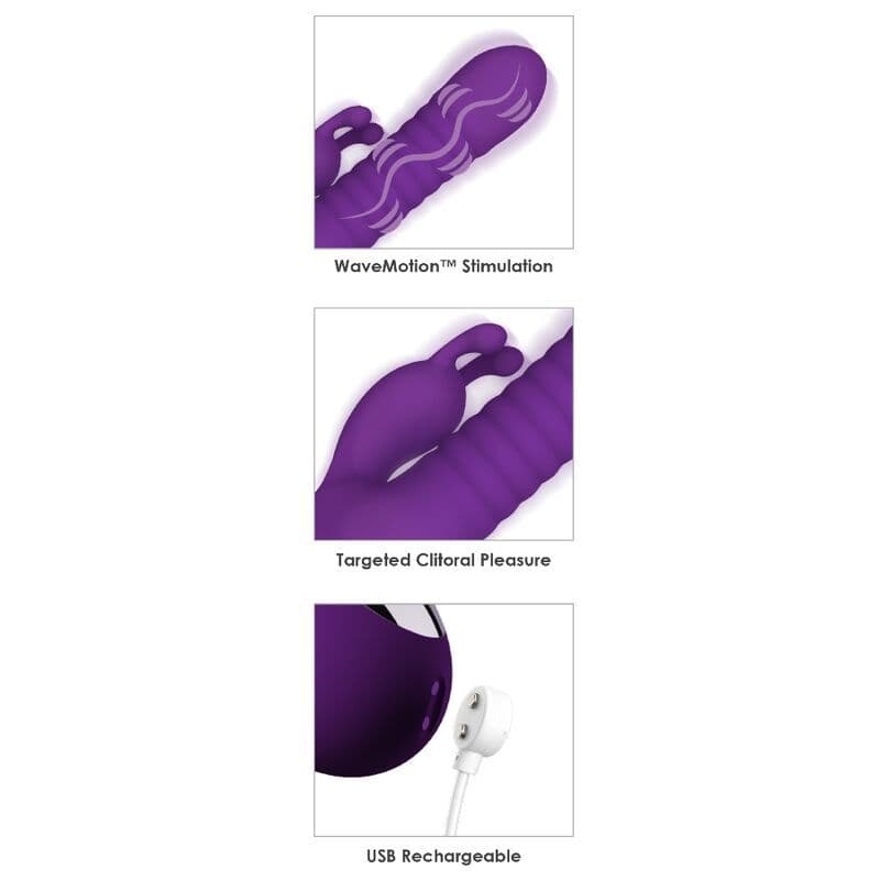 FANTASY FOR HER - Fantasy Wave polnilni vibrator WaveMotion, vijoličen 2