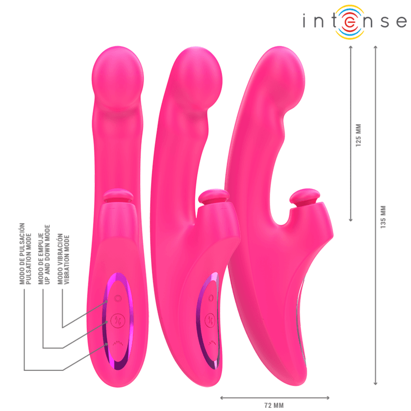 INTENSE - EMI VIBRATOR 13,5 CM VEČNAMENSKI 3 V 1 Z 10 VIBRACIJAMI ROZA 3