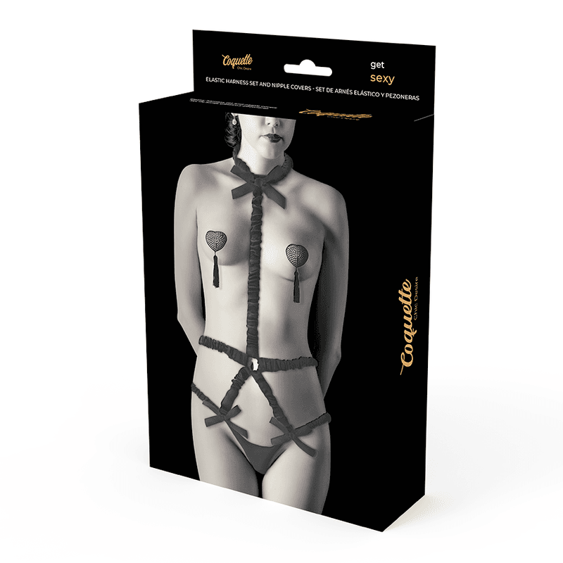 COQUETTE CHIC DESIRE - SET DI LINGERIE CON COPRITEPI DELUXE 4
