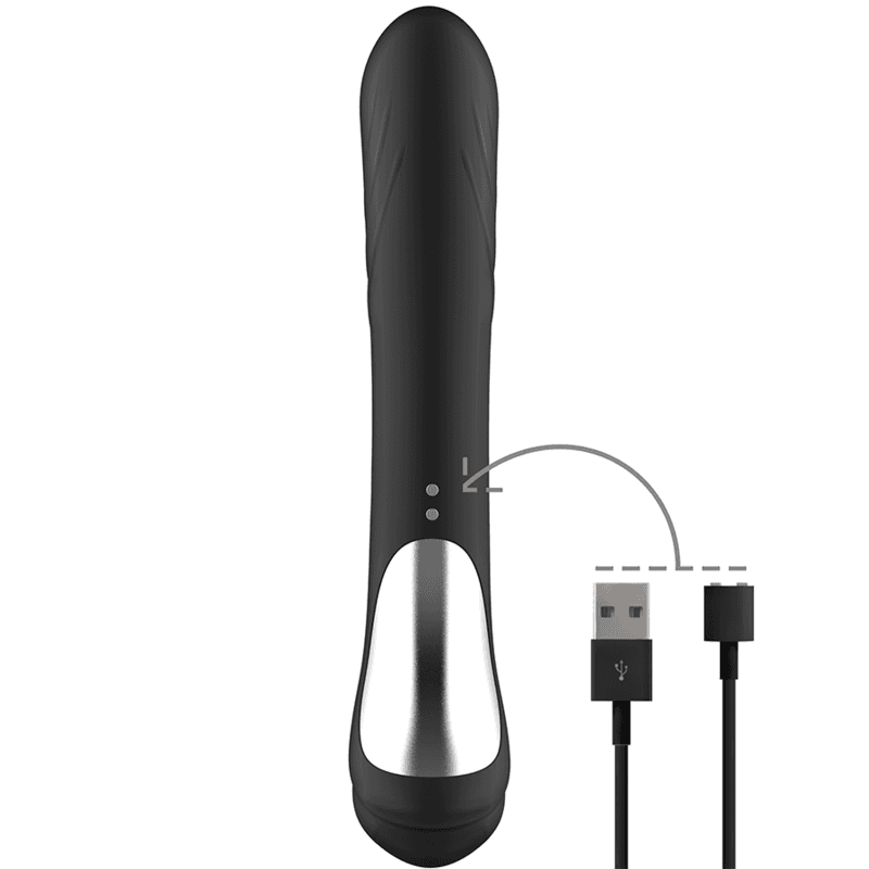 BLACK&SILVER - JAMIE RECHARGEABLE SILICONE RABBIT STIMULATOR BLACK 4