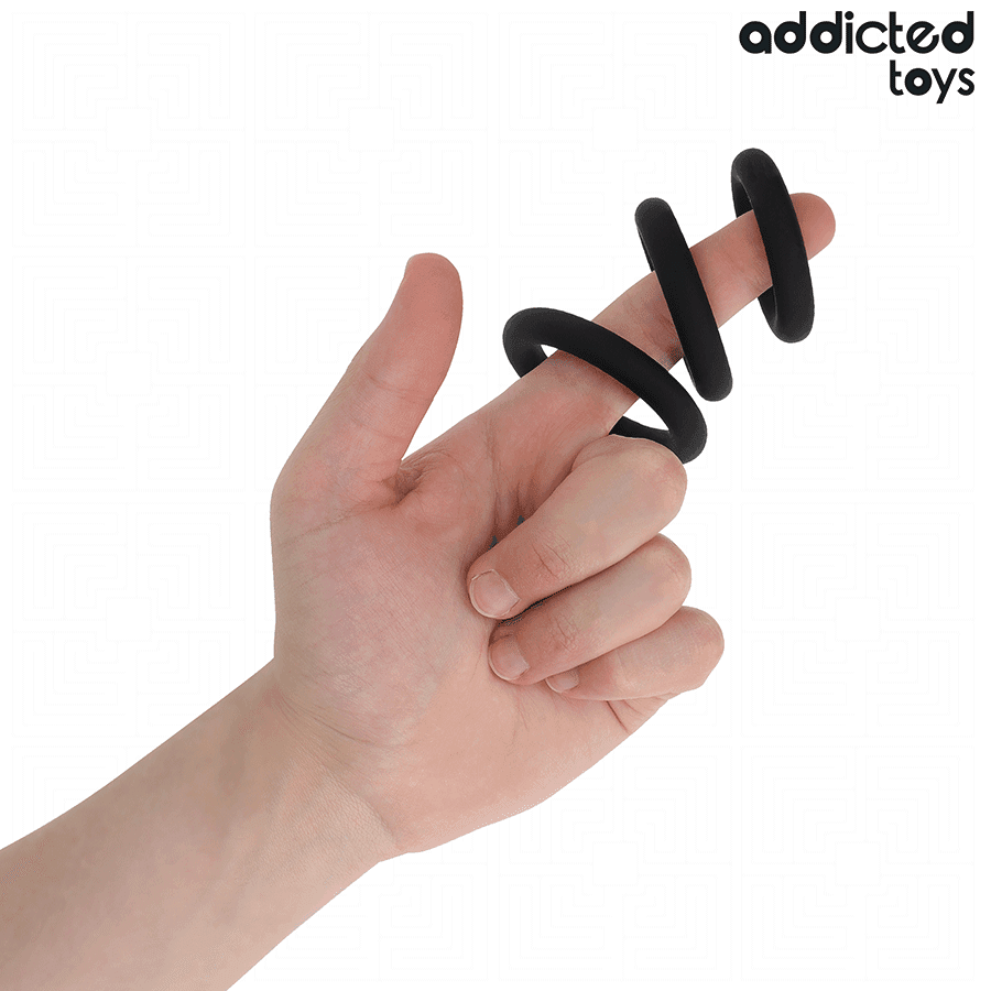 ADDICTED TOYS - SET SILIKONSKIH PRSTENOVA ZA PENIS, MODEL 1 2