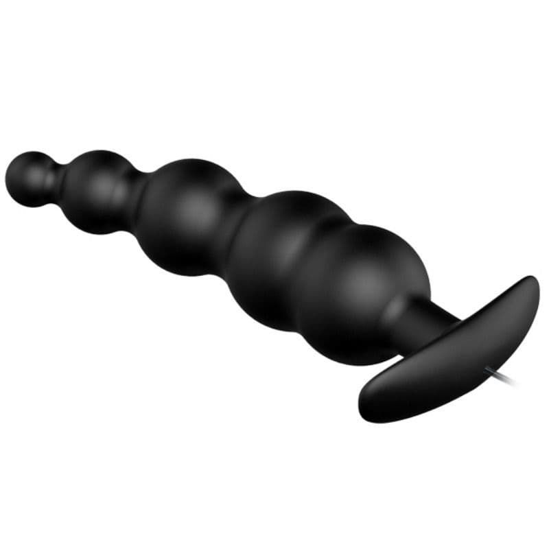 PRETTY LOVE - ANAL PLUG SILICONE EXTRA STIMULATION AND 12 VIBRATION MODES BLACK REMOTE CONTROL 3