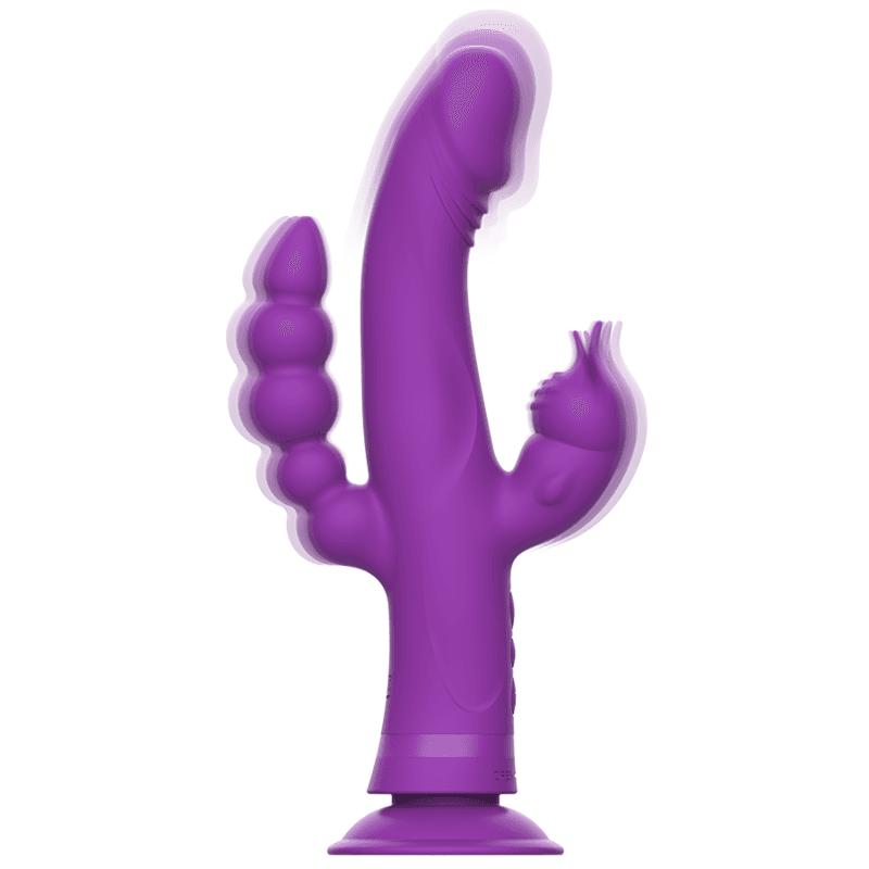 INTENSE - CASANOVA RABBIT SILICONE VIBRATOR TRIPLE MOTOR PURPLE 2