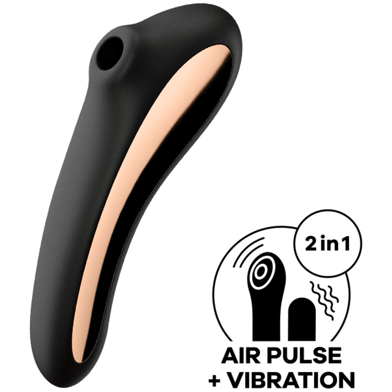SATISFYER - VIBRATORE DUAL KISS AIR PULSE NERO 2