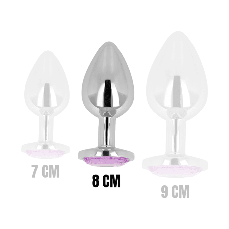 OHMAMA - ANAL PLUG WITH VIOLET CRYSTAL 8 CM 4