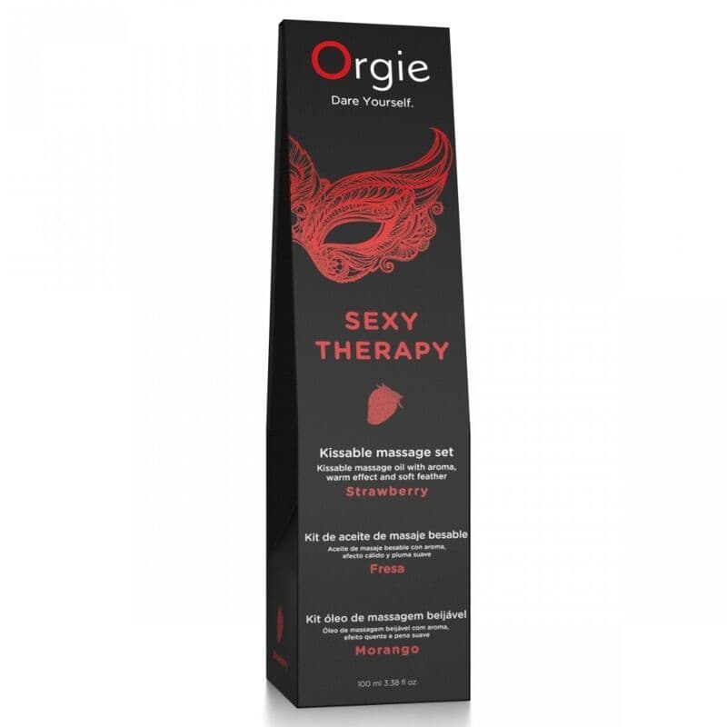 ORGIE - LIPS MASSAGE STRAWBERRY KISSABLE MASSAGE SET 100 ML 3