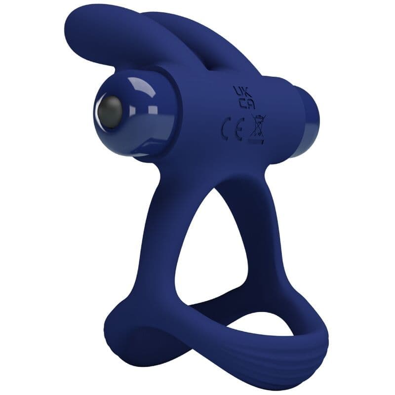 PRETTY LOVE - FRANCISCO DOUBLE VIBRATING RING RABBIT BLUE 4