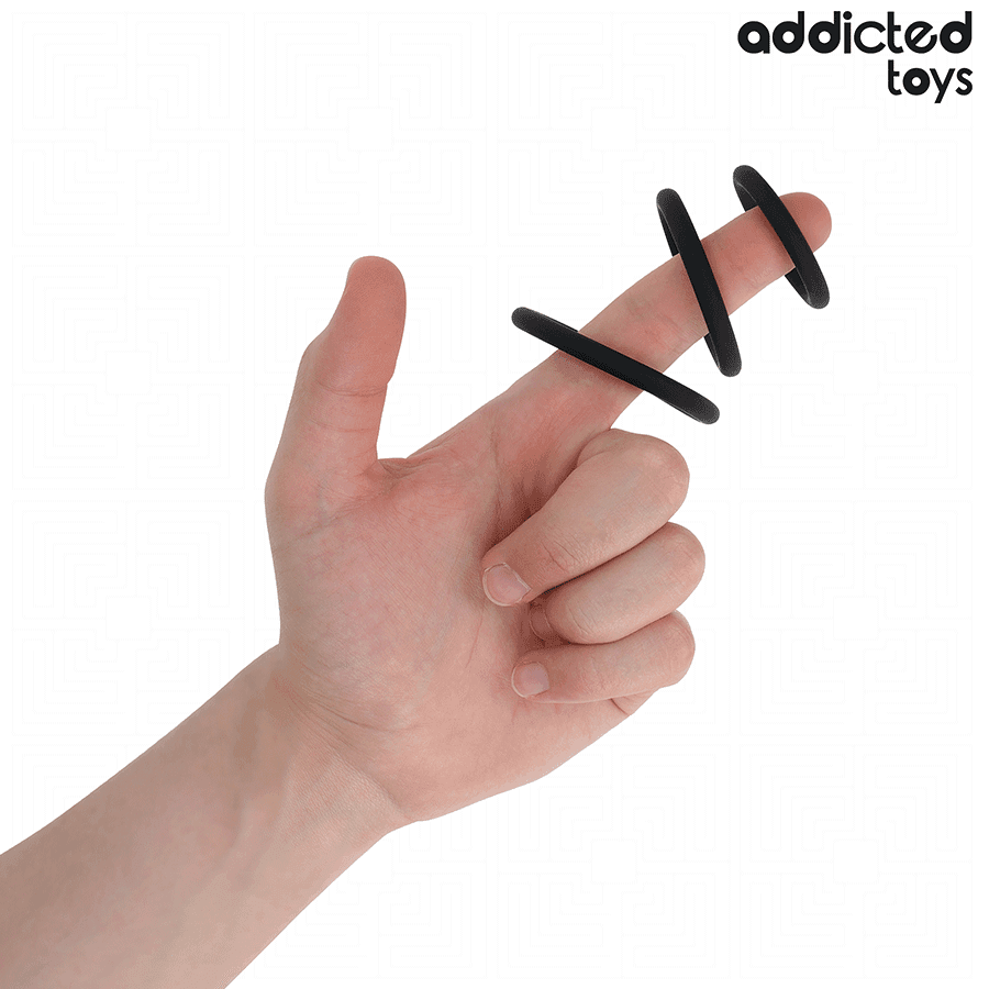 ADDICTED TOYS - SET SILIKONSKIH PRSTENOVA ZA PENIS, MODEL 2 2