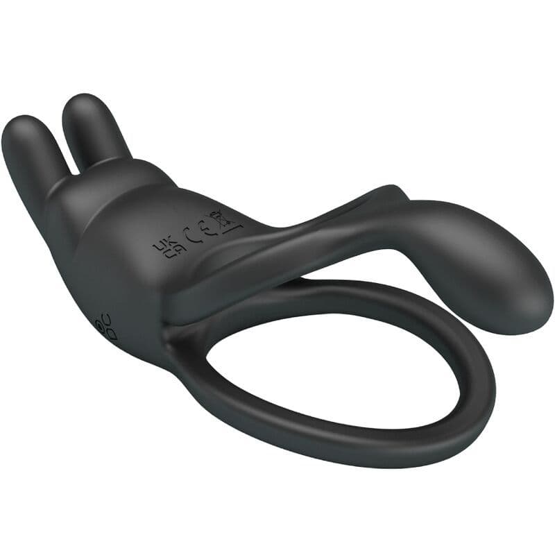 PRETTY LOVE - SETH DOPPEL-VIBRATIONSRING RABBIT 7 VIBRATIONEN SCHWARZ 4