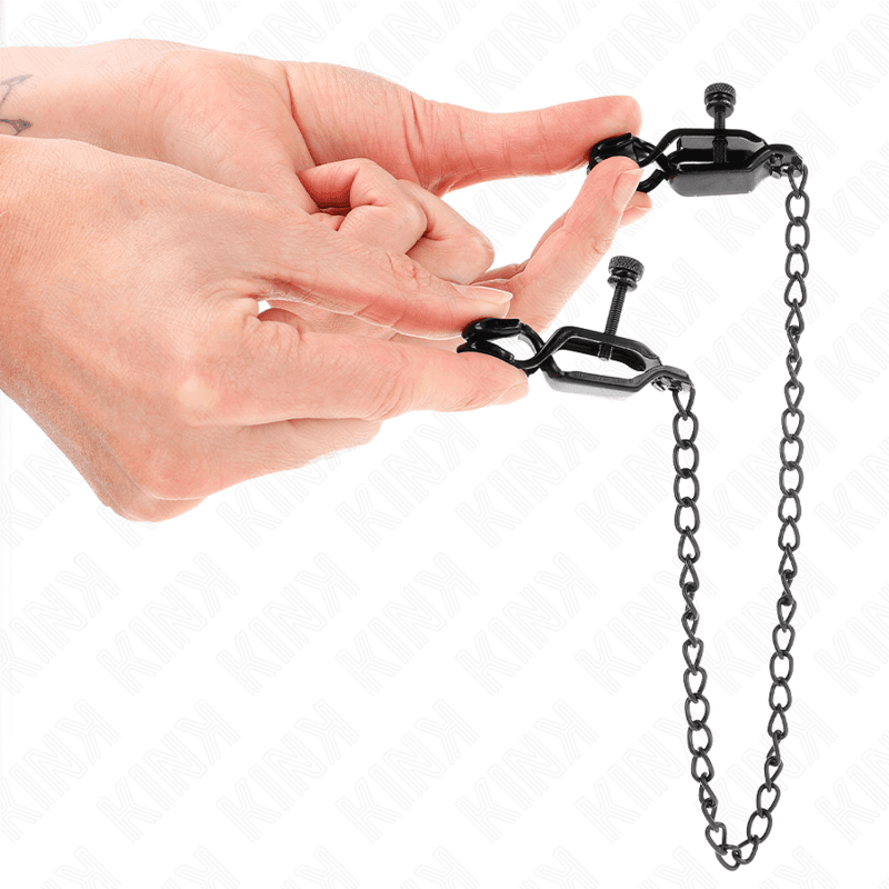 KINK - FLAT CHAIN NIPPLE CLAMPS BLACK 30 CM 3