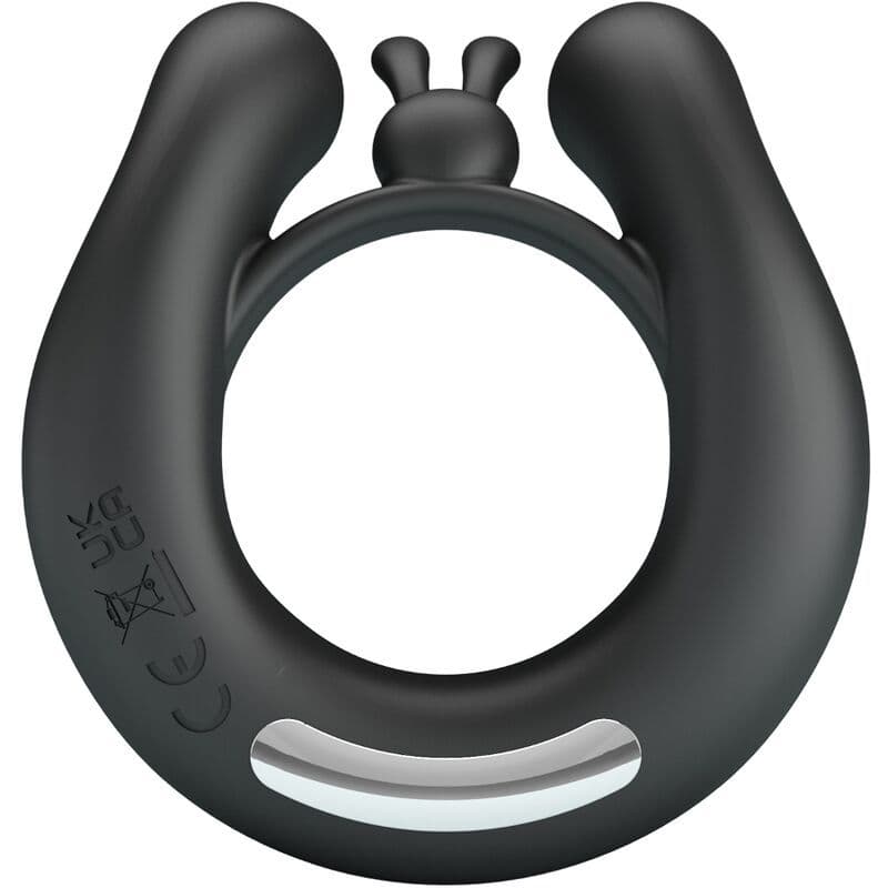 PRETTY LOVE - DAHLIA VIBRATING RING + CLITORIS STIMULATOR 12 VIBRATIONS BLACK 2